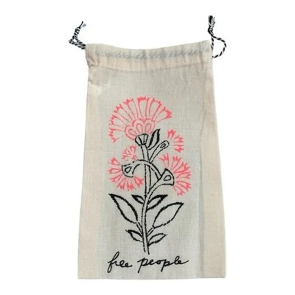 Free People Floral Drawstring Pouch 4.5